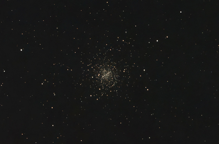 Photo of Messier 4 Globular Cluster in Scorpio in June taken with a Seestar S50.
