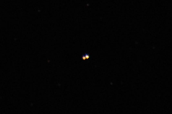 Photo of 61 Cygni double star taken with a Canon 70d DSLR camera.