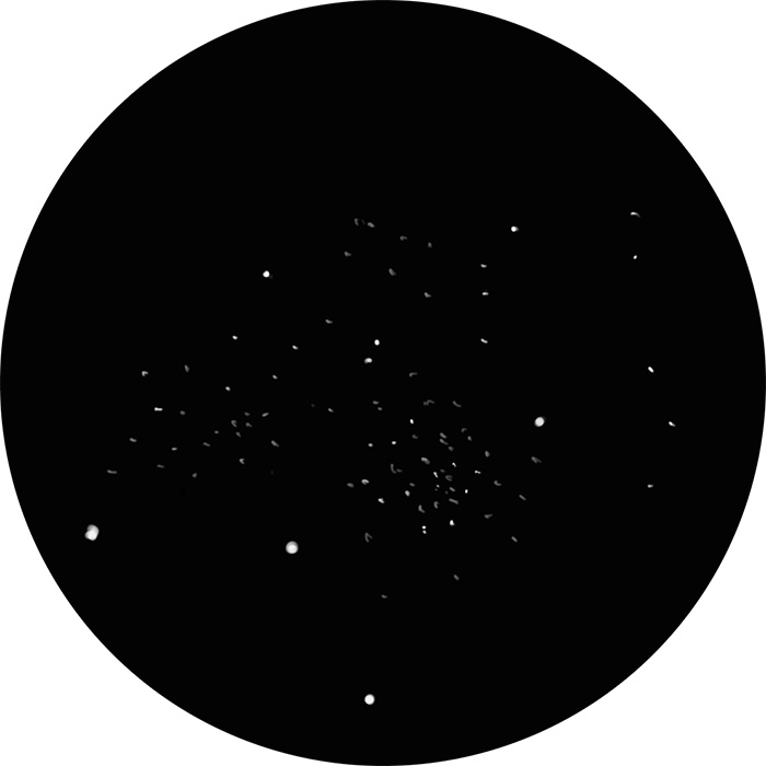 Sketch of the open star cluster NGC 6940 in the constellation Vulpecula. The drawing shows how the cluster appears using a 22mm wide eyepiece through an 8-inch SCT scope in a suburban area.