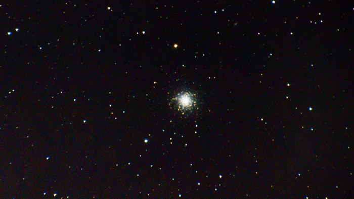 Photo of Messier 13 cluster from Bortle 8 skies south of Seattle. Astrophoto.