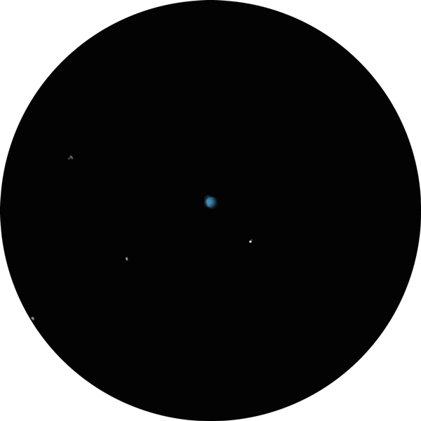 Sketch drawing of the Cat's Eye Nebula in the Draco constellation. It is a planetary nebula best viewed in summer.