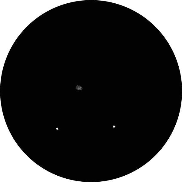 Sketch drawing of NGC 6229, which is a faint globular cluster in the constellation of Hercules. The cluster lies in the outer halo of our Milky Way galaxy, but as this drawing shows, a modest telescope allows us to see it even from suburban locations.