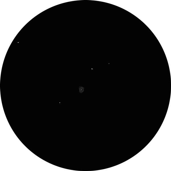 Sketch of NGC 40, a planetary nebula in the constellation Cepheus as viewed under suburban light polluted skies. You'll notice the very faint nebula around a central dim star, at least how I saw it from suburban Pacific Northwest skies.