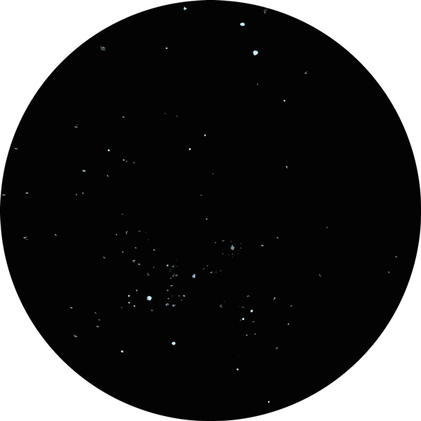 Sketch of NGC 869 and 884 Double Cluster in constellation of Perseus. Drawing is of the cluster using a 25mm eyepiece with an 8-inch SCT Meade scope under light polluted skies.