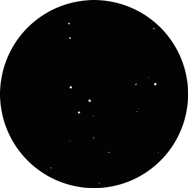 Sketch of the open cluster NGC 1545 through a 12mm eyepiece in an 8-inch SCT LX-65 Meade Scope under suburban light polluted skies. 