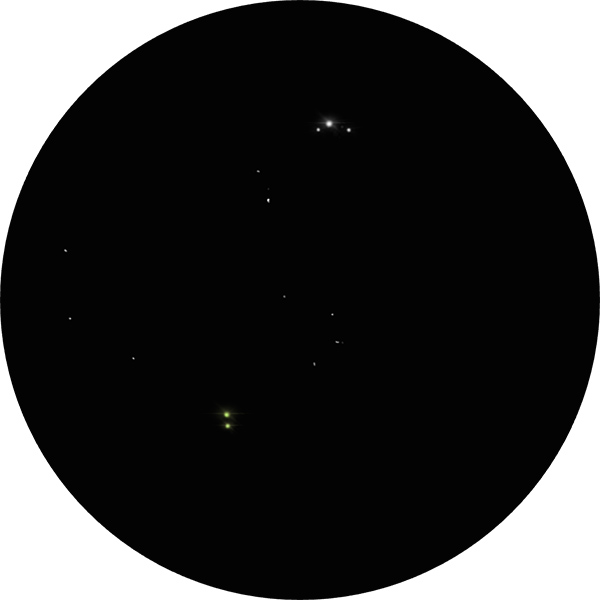 Sketch of Struve 2816 and Struve 2819 as shown in the same 12mm eyepiece in a 8-inch SCT scope. Both sets of double and triple stars are beautiful in the constellation Cepheus. The drawing shows both sets of star also known as STF 2819 and 2816. Also go by (SAO 33626, HD 206267, HR 8281) and (SAO 33652, HD 206482)