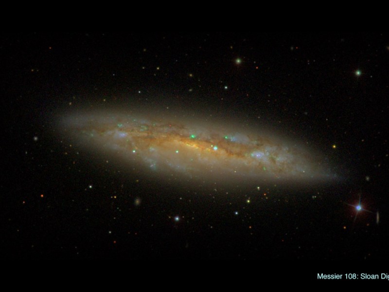 Messier 108 (NGC 3556): Catching a Wave on Ursa Major’s Surfboard&nbsp;Galaxy