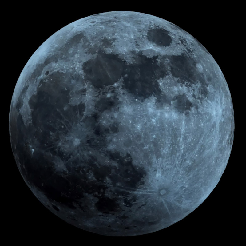 Photo of the March 2025 Eclipse over Tampa beginning at 12:44 a.m.