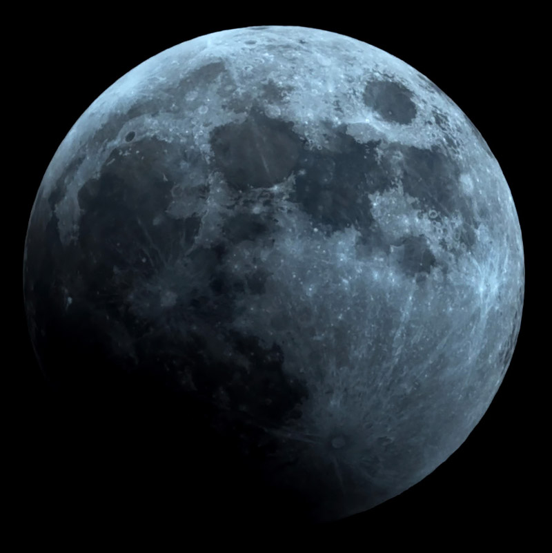 Photo of the March 2025 Eclipse over Tampa beginning at 1:04 a.m.