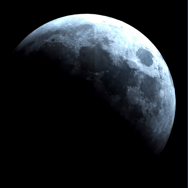 Photo of the March 2025 Eclipse over Tampa beginning at 1:44 a.m.