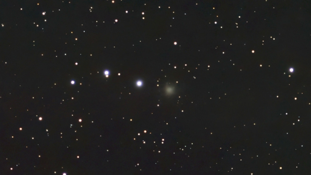 Photo of NGC 2419, also known as The Intergalactic Wanderer or Caldwell 25. It's a distant globular cluster in the constellation of Lynx.