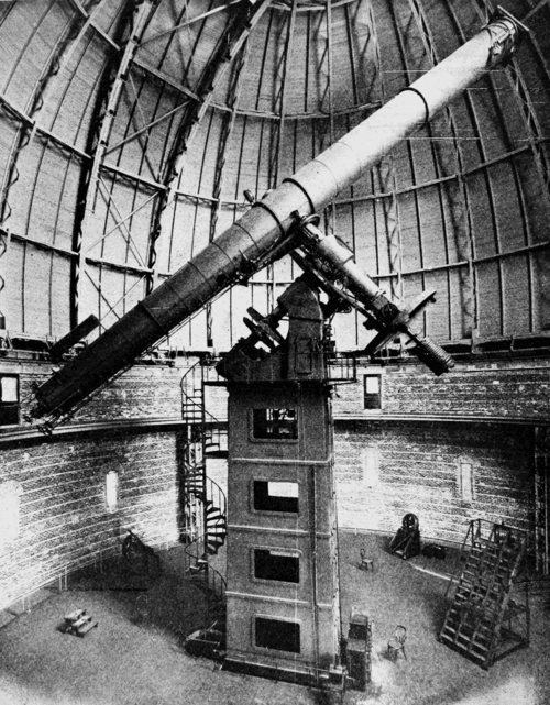 Photo of the Yerkes Observatory telescope in Wisconsin, USA