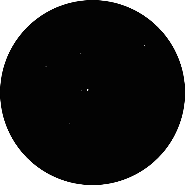 Sketch of Struve or STF 2793 triple star system in the constellation of Equuleus. The drawing shows the double star as it appears in an 8-inch SCT telescope using a 12mm eyepiece at 169x magnification. 

The double is also known as AO 126783, HD 203943, HIP 105743