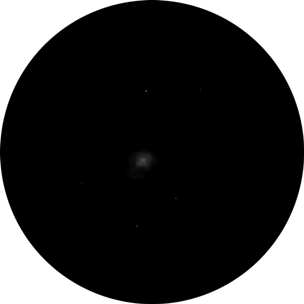 Sketch of Messier 80 using a SCT 8 inch scope and 12mm eyepiece under suburban skies in Seattle, Washington.