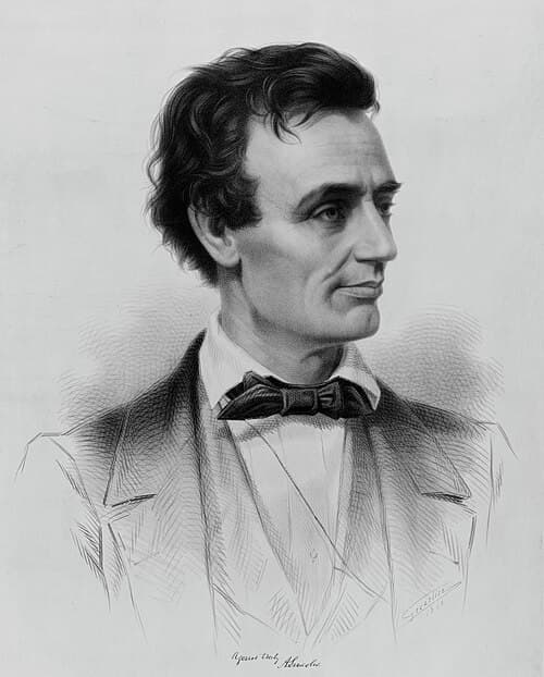 A sketch of of a young Abraham Lincoln.