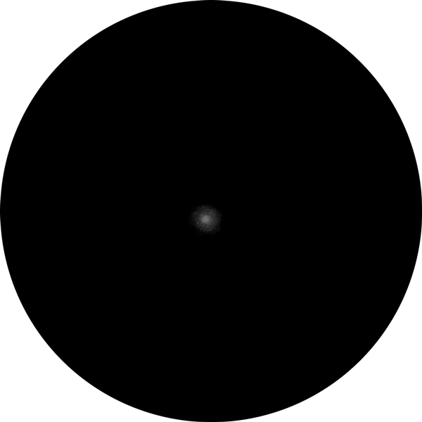 Messier 75 globular cluster seen through an 8-inch telescope, highlighting its dense core in Sagittarius.