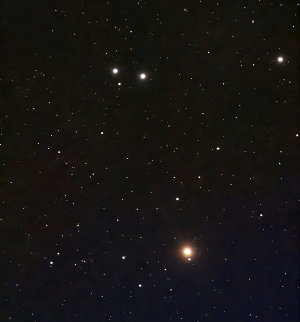 Seestar S50 image of Upsilon Puppis and Pi Puppis Optical Double