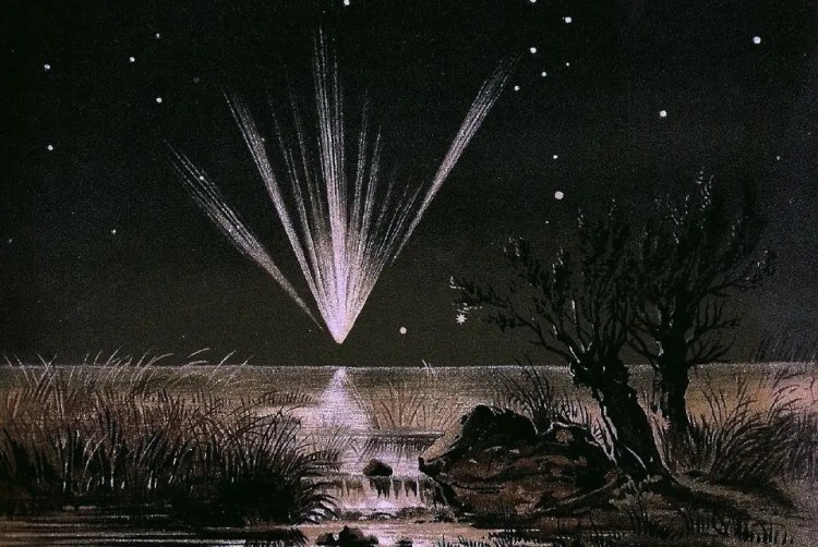 Drawing of the comet