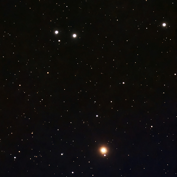 Cropped Pi Puppis star cluster photo taken with Seestar S50.