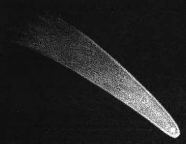 Black and white illustration of the Great Comet of 1811