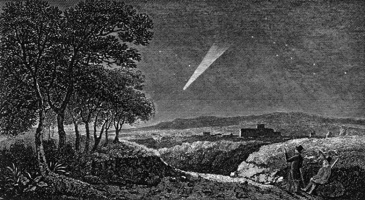Engraved illustration of the Comet of 1811 by Henry Cook